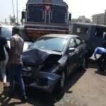 PuneNewsUpdate : पुण्यात विचित्र अपघात , १५  गाड्या एकमेकांवर आदळल्या