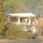 GujratNewsUpdate : ट्रक -कारच्या भीषण अपघातात दोन लहान मुलांसह ७ जणांचा होरपळून मृत्यू , देव दर्शनाहून घरी परतताना काळाने घेरले !!