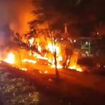 तेलंगणामध्ये खासगी बसला आग, एका महिलेचा होरपळून अंत तर अन्य 4 प्रवासी जखमी