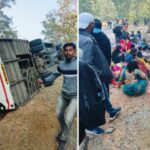 AccidentNewsUpdate : वऱ्हाडाच्या बसला भीषण अपघात , ५ ठार , 13 जखमी