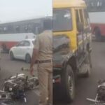हृदयद्रवक : अपघातात आईसह दोन मुलांचा मृत्यू , ओव्हरटेकच्या नादात वडापने दुचाकीला उडविले !!